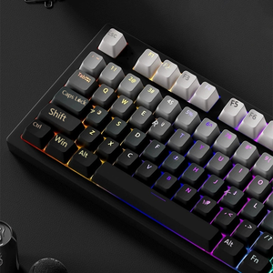 คีย์แคป PBT แบบไล่เฉดสีสลักลาย ความสูงมาตรฐานโรงงาน ชุดเต็ม คีย์บอร์ดแบบกลไกปรับแต่งได้ <span class=keywords><strong>ภาษา</strong></span>อังกฤษ - Product Image 3