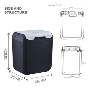 Mini-réfrigérateur portable 25L, nouveau design, <span class=keywords><strong>12</strong></span> volts, pour camping, avec fonction de refroidissement <span class=keywords><strong>et</strong></span> de chauffage - Product Image 3