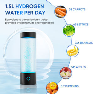 WOPIN400ml Generador de botellas de agua de hidrógeno de alta concentración Botella de agua de hidrógeno de vidrio inteligente portátil - Product Image 3