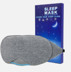 Masque de sommeil respirant 100% coton, nouveau design, cache-yeux occultant, personnalisation possible - Product Image 3