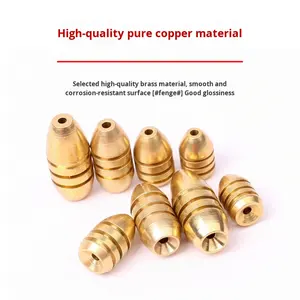 耐久性のある純銅製弾丸シンカー テキサスリグウェイト バルクパック 海水釣り用 釣りルアーアクセサリー - Product Image 6