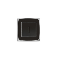 Produits électriques de conception moderne 1 groupe Interrupteur mural 2 voies Interrupteur de lumière de panneau PC noir pour la maison