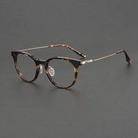 Lunettes unisexes à monture carrée en titane avec monture en acétate, couleur grise, lunettes optiques de qualité supérieure