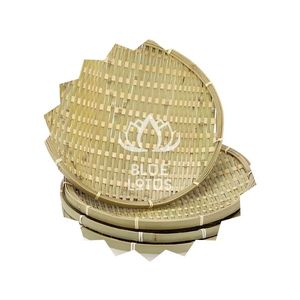 MEILLEUR PRIX Plateau en bambou Blue Lotus fait à la main 2025 Plateau en bambou écologique pour un usage quotidien - Product Image 1