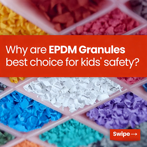 Granulés de caoutchouc EPDM de qualité supérieure, multicolores, surface douce au toucher, anti-reflet, résistants à la décoloration, aux UV et à l'usure, pour parcs d'attractions. - Product Image 2