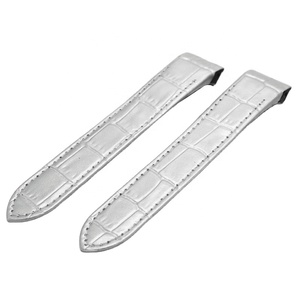 Pièces de montre : Bracelet de montre vintage en cuir pour montre Cartier <span class=keywords><strong>Santos</strong></span>, bracelet 100 pour hommes et femmes avec boucle déployante 20mm 23mm - Product Image 2