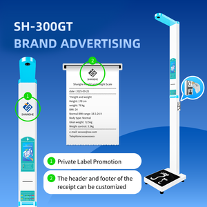 Máquina de Medir Peso y Altura Operada con Monedas, Báscula Digital Ultrasónica para Medir Altura y Peso - Product Image 4