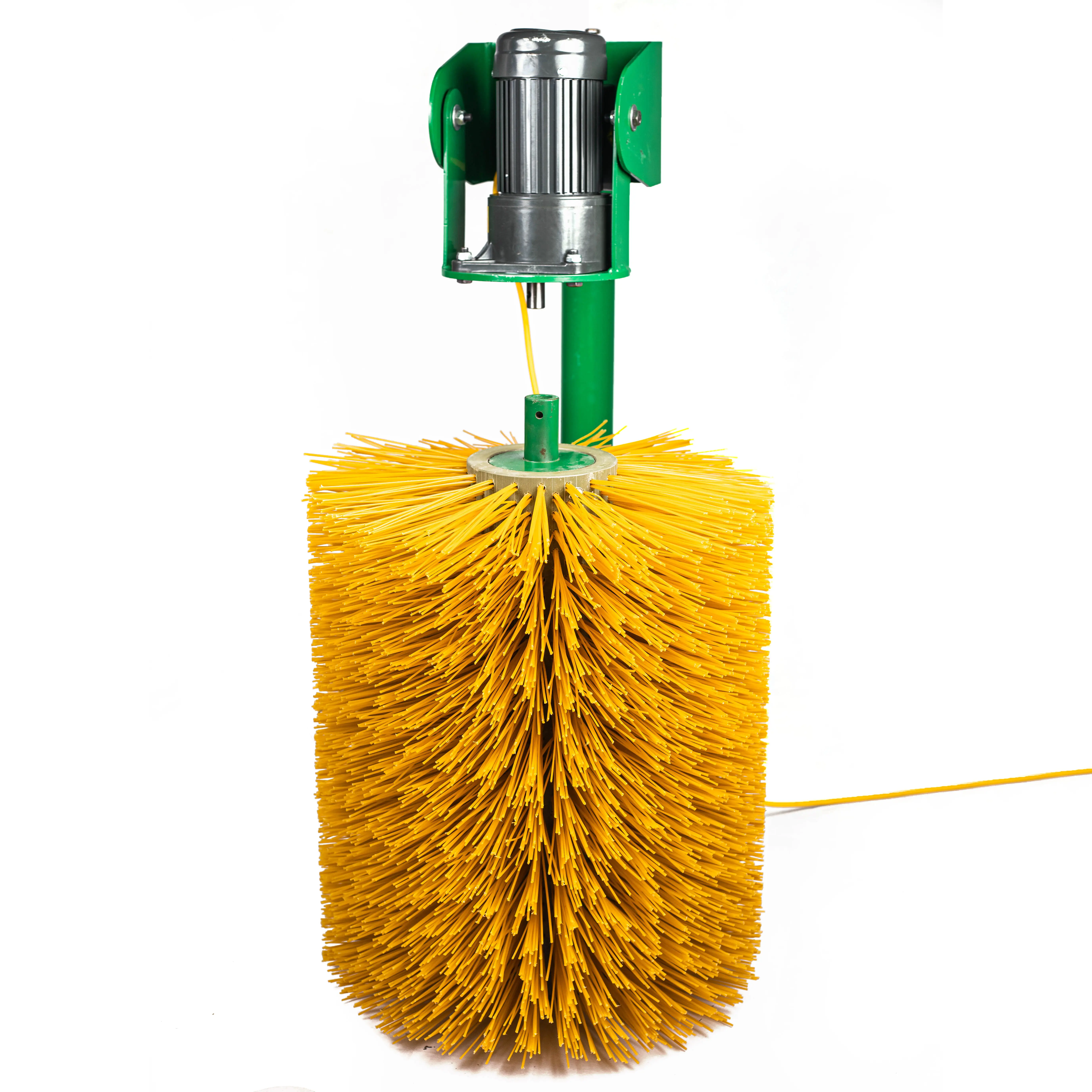 Brosse de massage de vache à poils en PP jaune brosse à gratter pour bétail à induction rotative automatique verticale brosse pour vache