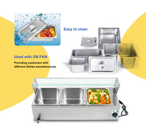 Countertop Buffet Electric Steam Heater Table <b>Food</b> Steamer <b>Warmer</b> - Product Image 4