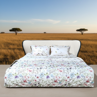 Housse de couette moderne en coton lavé imprimé géométrique, draps-housses et taies d'oreiller toutes saisons, vente en gros, durable, 300 fils/cm²