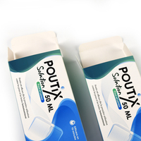 Boîte pliante en papier imprimée avec texte multilingue personnalisé, emballage de flacon de liquide pharmaceutique, carton