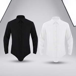 Leotardo de Color Sólido para Hombre, Manga Larga, Cintura Elástica, Traje de Una Pieza, Diseño Moderno, Ropa de Oficina Diaria, Eventos Nocturnos, Entrenamiento - Product Image 3