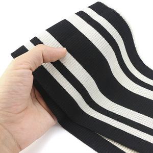 Tela de punto acanalado teñida con hilo de rayón y spandex para puños, elástica, suave y cómoda, para accesorios de ropa. - Product Image 4
