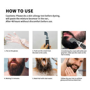 Naturale rosmarino vegano facile barba Dye Kit <span class=keywords><strong>uomo</strong></span> <span class=keywords><strong>capelli</strong></span> neri Shampoo meno grigio solo per gli uomini barba tinta vera nera 1 confezione - Product Image 6
