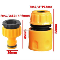 Raccord rapide pour tuyau d'arrosage 3/4 et 1/2 pouce, adaptateur de robinet fileté pour l'irrigation de jardin