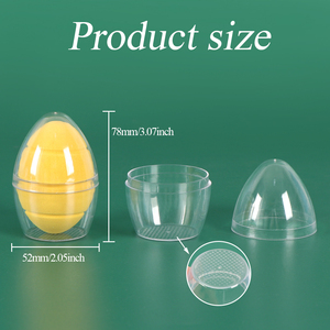 SUNSHING Boîte de rangement portable en plastique en forme d'œuf pour houppettes de maquillage, étui de voyage pour éponges de beauté - Product Image 4
