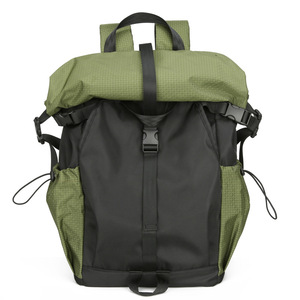 Men's <b>Backpack</b> <b>Large</b> Capacity Expandable Laptop Bag For Travel And School Black Gray Green Solid Color 8 Inches Compatible - Product Image 5