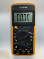Multimètre numérique portable DT-9208A, testeur électrique professionnel, tension/courant AC/DC 750V/1000V, résistance, alimentation automatique