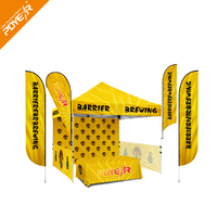 Tonnelle pliante personnalisée en alliage d'aluminium léger, toile Oxford 500D imperméable, résistante aux UV et ignifuge, pour publicité