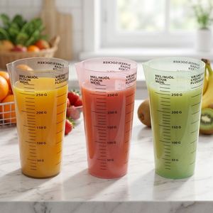 Gobelets doseurs jetables transparents en PP écologique, capacité 450 ml, pour liquides, peintures, résines, époxy, art et cuisine - Product Image 1