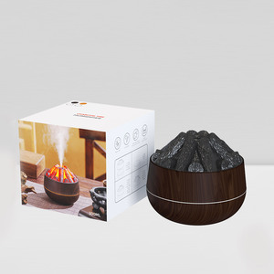 New Flame Volcano Oxygen <strong>Humidifier</strong> Household 3D Simulated Charcoal Fire Aroma Diffuser Mist Ultrasonic Flame <strong>Humidifier</strong> - Product Image 5