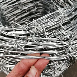 Wholesale Price Customized Size 1.8mm Barbed Wire For Fence High Tensile Galvanized Barbed Wire Roll