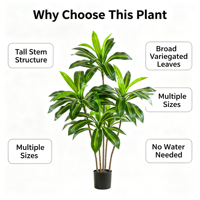Grande plante artificielle vertes sur pied, Schefflera brésilienne haut de gamme en pot, décoration intérieure, fausses plantes de type Dragon