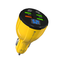 Chargeur de voiture à charge rapide 35W 6 ports (4 USB + 2 Type-C) PD QC3.0 QC4.0 OVP OTP 3.1A pour ordinateur portable, téléphone portable et écouteurs