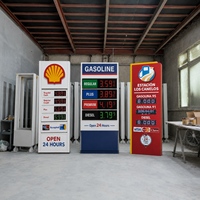 Panneau d'affichage LED personnalisé pour station-service, totem d'affichage des prix du carburant, panneau publicitaire extérieur pour station-service, fabricant