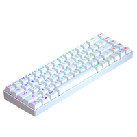 Oucata Keyboard Gaming Mekanis, DK68 68 Kunci Nirkabel/Berkabel, Saklar Dapat Diganti Cocok dengan Sebagian Besar Saklar Pencahayaan RGB