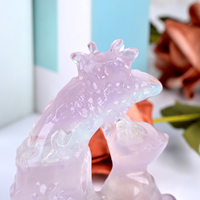 Vente flash Nouveau produit Cristal naturel fait à la main Fluorite Neuf queues de renard Animaux Sculpture pour cadeau