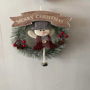 Guirlande <span class=keywords><strong>de</strong></span> guirlande <span class=keywords><strong>de</strong></span> poupée joyeux Noël 2025 père noël et bonhomme <span class=keywords><strong>de</strong></span> neige pour décoration <span class=keywords><strong>de</strong></span> porte d'entrée ornement cadeau - Product Image 3