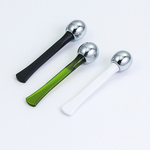 Mini espátula cosmética para ojos, cuchara acrílica de plástico con <span class=keywords><strong>Mango</strong></span> Verde de 5,7 cm - Product Image 3