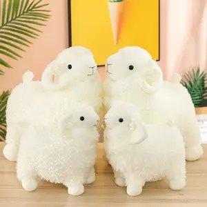  Sevimli koyun hayvan yumuşak peluş bebek oyuncakları yumuşak beyaz koyun peluş oyuncak Kawaii dolması hayvan koyun
