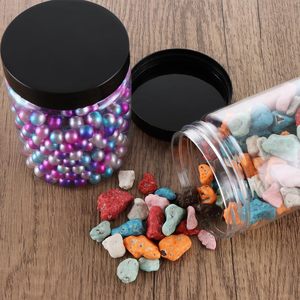 Pots cosmétiques transparents en PET de 80 ml, 120 ml, 140 ml, 150 ml, 180 ml, 200 ml, 250 ml, 300 ml, contenants en plastique pour gommage corporel avec couvercles noirs - Product Image 3