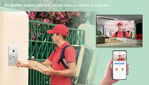 Interphone d'appartement 2 boutons Smart Doorphone Smartphone Control, 2 fils <span class=keywords><strong>Bus</strong></span> Wifi Video Door Phone Menu Operation For Door Lock - Product Image 4