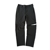 Pantalon d'extérieur pour enfants en polyester et élasthanne tissé, noir uni, respirant, coupe-vent, imperméable, séchage rapide, conception personnalisée OEM