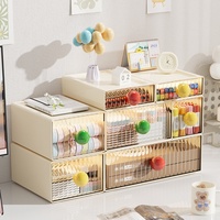 Commode à tiroirs multiples en plastique Boîte de rangement pour papeterie de bureau pour étudiants Ensemble organisateur empilable