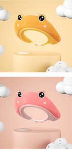 Productos para bebés recién nacidos, gorro de ducha impermeable para bebés, turbante ajustable con diseño floral, gorro para lavar el cabello del bebé - Product Image 4