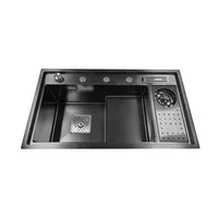 8246 multifonctionnel en acier inoxydable grand évier de cuisine moderne porte-couteau tasse rondelle Durable simple grand bol éviers