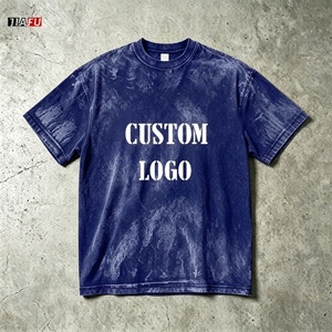 T-shirt homme 180g 100% coton lavé, t-shirt à col côtelé personnalisé, t-shirt oversize vintage, t-shirt homme streetwear - Product Image 1