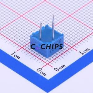 Résistance/potentiomètre réglable 3362P-1-503LF, composant traversant (THT) - 3P, 7x6,6 mm, résistance 50 kOhm, 10 %, 500 mW, 100 ppm/ ℃ - Product Image 2