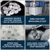 Échantillon gratuit, prix de gros, diamant DEF en vrac cultivé en laboratoire, certificat IGI, 0,7 à 11,1 mm, CVD HPHT, VVS VS, diamant créé en laboratoire