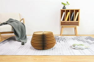 <span class=keywords><strong>Pouf</strong></span> en papier nid d'abeille Ihpaper, pliable, rond, <span class=keywords><strong>futon</strong></span>, <span class=keywords><strong>pouf</strong></span> rond multi-formes pour salon - Product Image 2