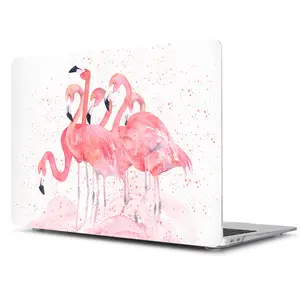 Flamingo Drawing High Quality Crystal Laptop Cover Hard Case For Macbook 11 12 13 14 15 16 Inch