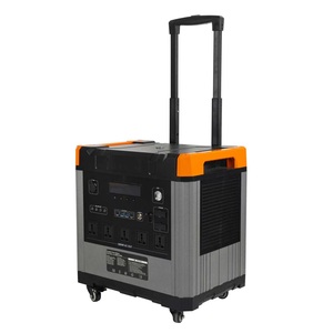 Poignée extensible avec roulettes, panneau solaire, batterie portable d'urgence, station d'alimentation pour ordinateur portable, lampe de poche de camping, générateur de voiture - Product Image 1