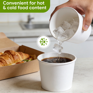 Wholesale Disposable Food-grade White Cardboard Coated Paper Round Modern <b>Soup</b> <b>Containers</b> Lids Customizable Logo XIEFA Brand - Product Image 5