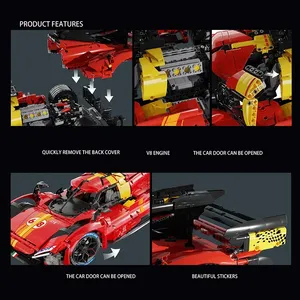<span class=keywords><strong>KBox</strong></span> HS004 2026 Nuevo Modelo de Auto Deportivo 1:8 499P, Juguetes de Ensamblaje, Decoración para el Hogar, Regalos Navideños para Adultos, Juegos de Bloques de Construcción - Product Image 5