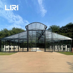 เต็นท์งานแต่งงานทรงกลมโครงสร้างสีดำหรูหรา สำหรับจัดงานเลี้ยง 100 ท่าน - Product Image 1