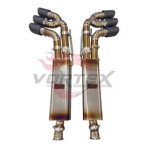 ระบบท่อไอเสียแบบ Catback วัสดุไทเทเนียมอัลลอยด์ หนา 1.2 มม. สีฟ้าเบิร์นท์ ขัดเงาแบบกระจก ยี่ห้อ Vortex รุ่น High-Performance สำหรับรถยนต์ Mercedes-Benz W465 G63 24 - Product Image 5